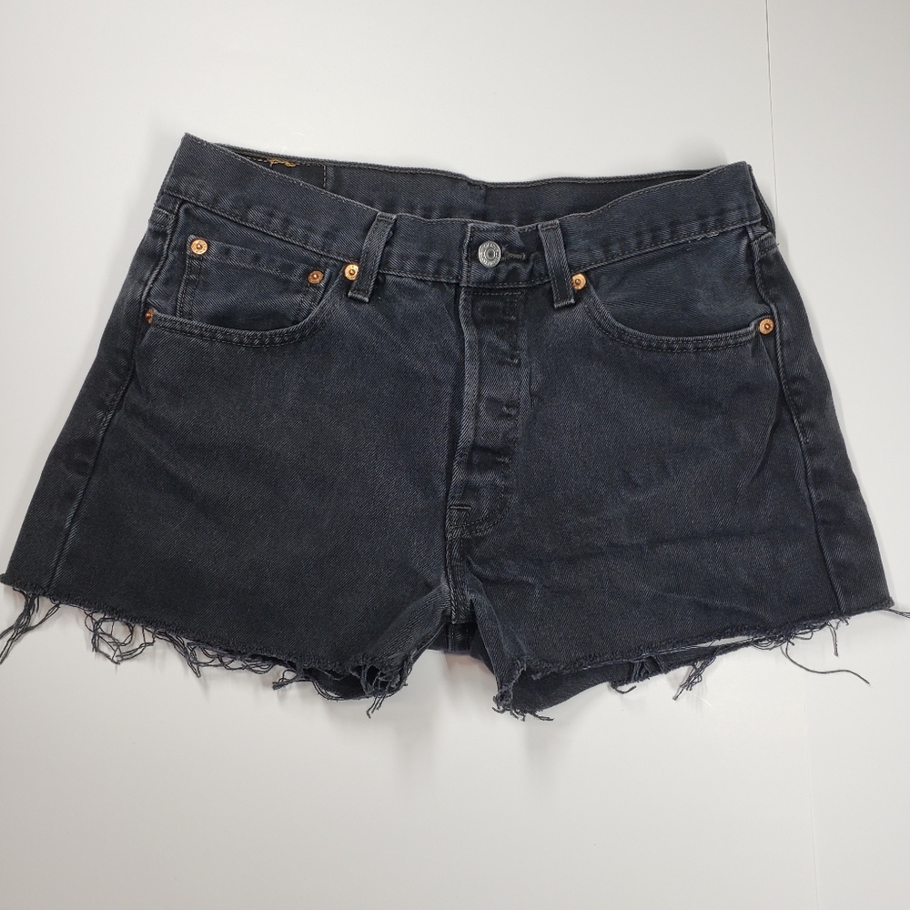Levi's Black Cutoff Denim Jean Shorts